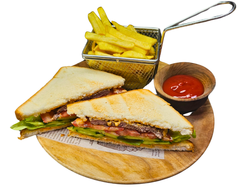 Стейк-сэндвич с картофелем фри