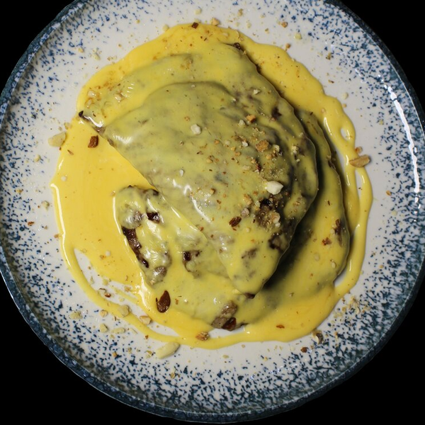 Отбивная вырезка с грибами и сыром