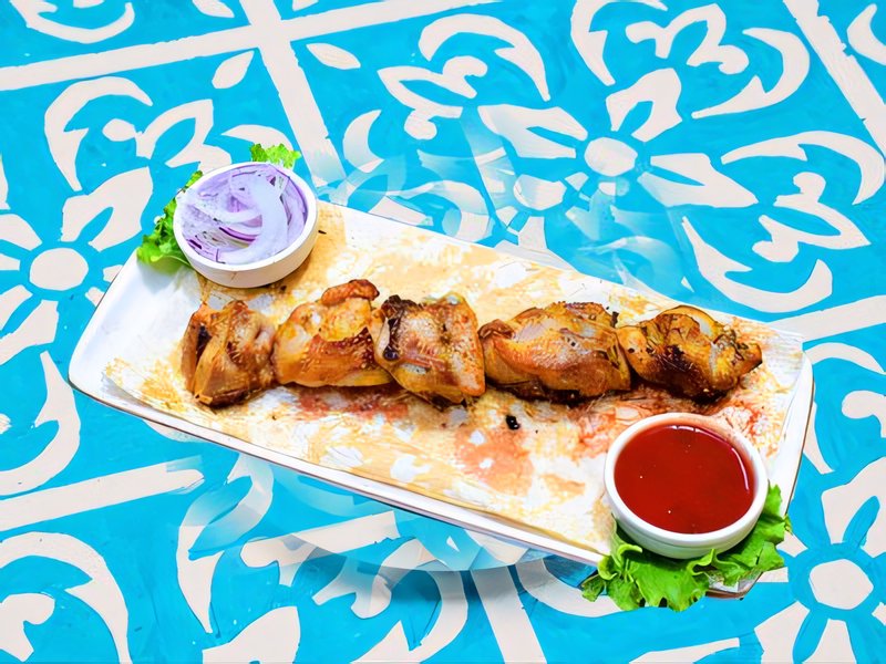 Кусковой шашлык из курицы