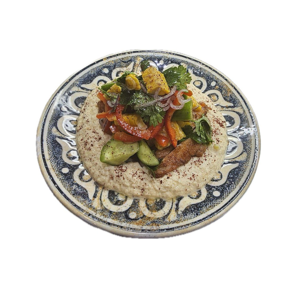 Хумус с куриным бедром