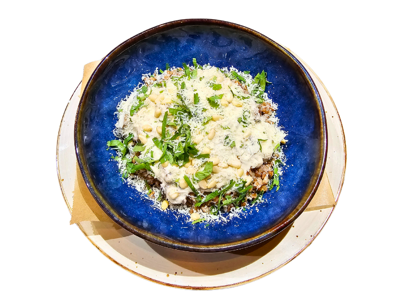 Гречневая каша с грибами и кедровыми орешками