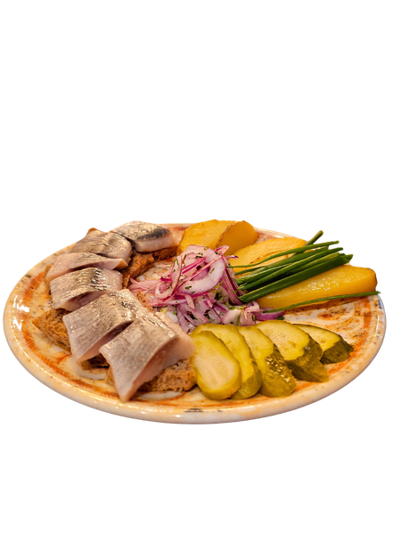 Селедка слабосоленая с картофелем по-деревенски