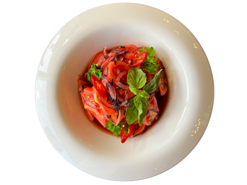 Салат из помидоров в гранатовом соусе