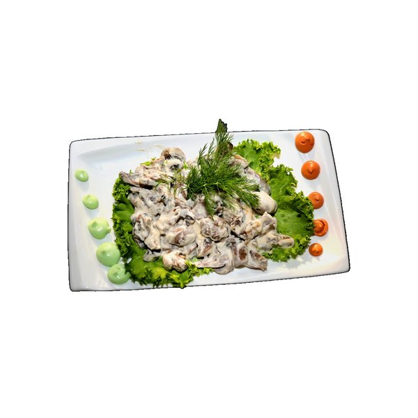 Грибы жареные со сливками