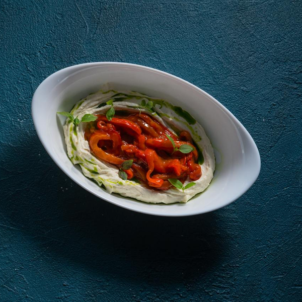 Крем фета с овощами и чиабатта