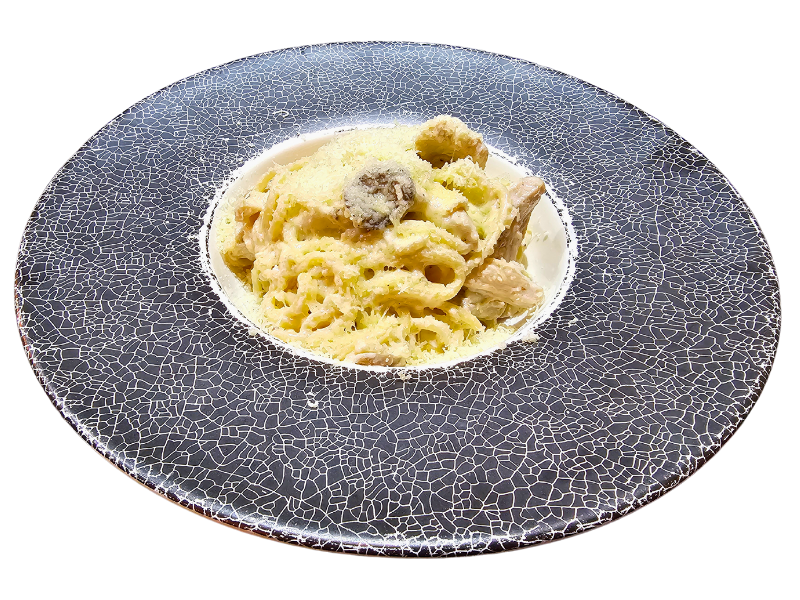 Паста Альфредо с курицей и грибами