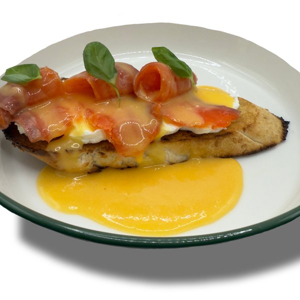 Брускетта с лососем