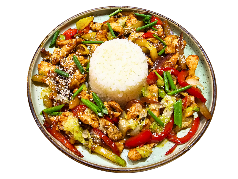 Курица по-тайски с рисом