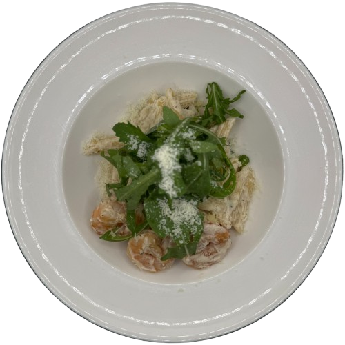 Пенне с креветками