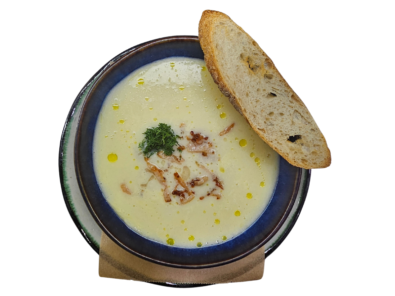 Суп сырный с копченой индейкой