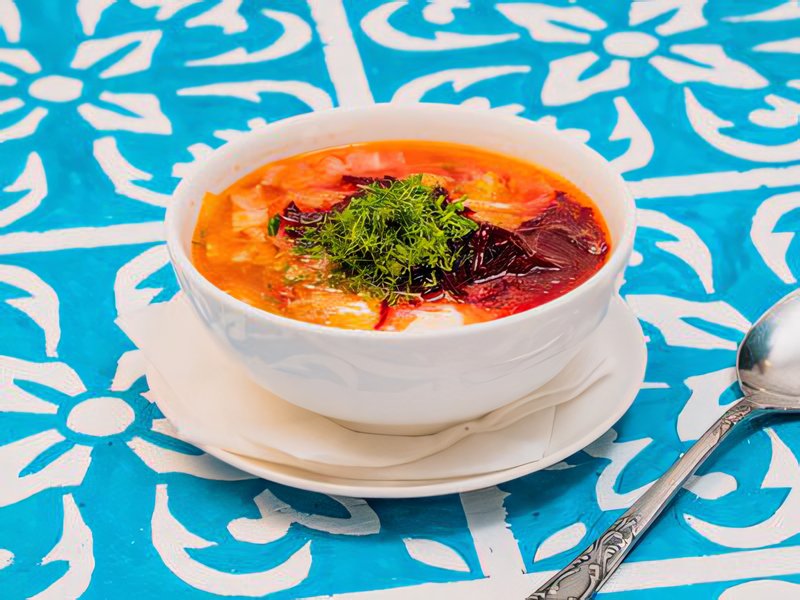 Борщ со сметаной