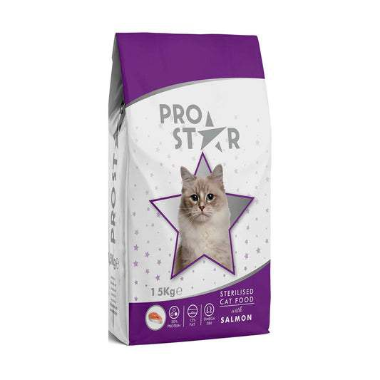 Сухой корм Prostar Sterilised Cat Salmon для взрослых кошек с курицей, 1 кг