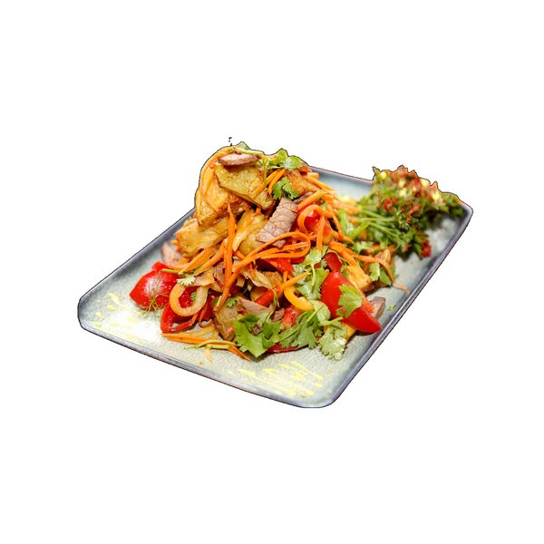 Салат из баклажанов с мясом