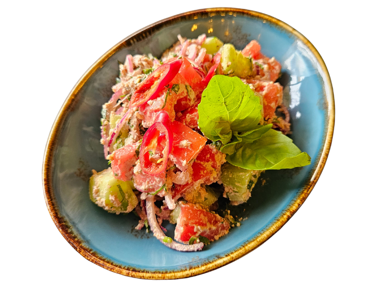 Грузинский салат с ореховой заправкой