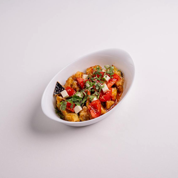 Хрустящий баклажан с брынзой