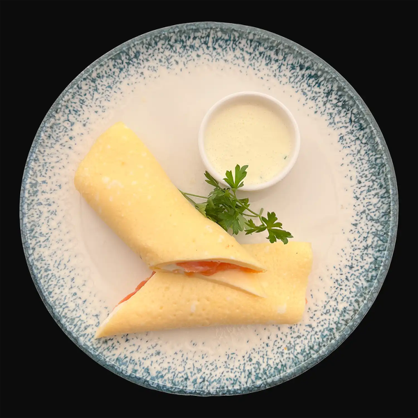 Омлет с лососем