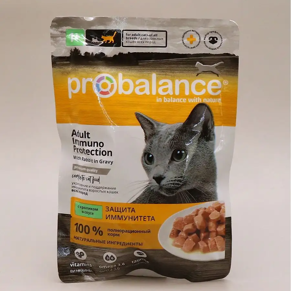 Влажный корм для взрослых кошек Probalance Imunno Protection с кроликом